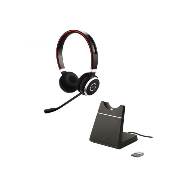 Jabra Evolve 65 SE UC Stereo Headset Link380a with Stand